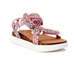🔴 NWT wonder nation toddler girls floral flat form sandals size 7